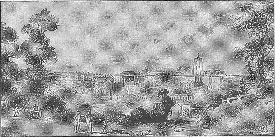 View from 1863: This sketch by artist Agnes Bracken shows Sutton taking shape after enclosure. The area in the middle is the Mill Pond, now the Gracechurch Centre. Sutton Coldfield 1863