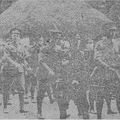 Marching from the park to the station